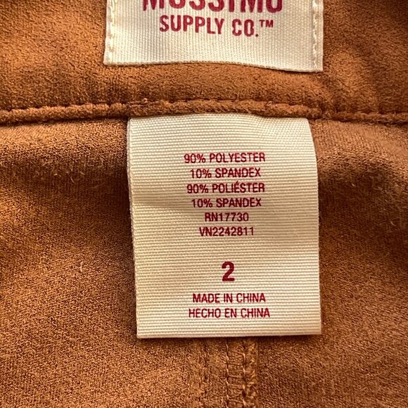 Mossimo Brown Button Down Synthetic Skirt - Size 2 - Picture 3 of 3
